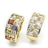 Oro Laminado Multi Stone Ring, Gold Filled Style with White Cubic Zirconia, Polished, Golden Finish, 01.210.0059.08 (Size 8)