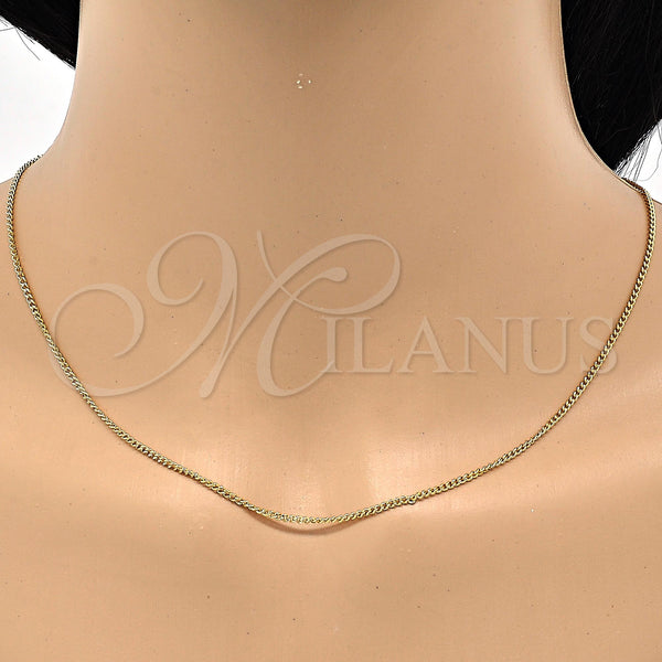 Gold Filled Necklace — Basic Necklace Curb Design Polished 5. 01 MM — alternate product view — SKU 118492 | Oro Laminado collar — básico Necklace Curb diseño pulido 5. 01 MM — SKU 118492