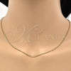 Oro Laminado Basic Necklace, Gold Filled Style Curb Design, Polished, Golden Finish, 5.223.033.30 (01 MM Thickness, 30 Inches Length)