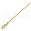 Oro Laminado Basic Necklace, Gold Filled Style Curb Design, Polished, Golden Finish, 5.223.033.30 (01 MM Thickness, 30 Inches Length)
