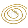 Oro Laminado Basic Necklace, Gold Filled Style Curb Design, Polished, Golden Finish, 5.223.033.30 (01 MM Thickness, 30 Inches Length)