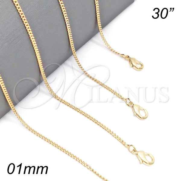 Gold Filled Necklace — Basic Necklace Curb Design Polished 5. 01 MM — main product view — SKU 118492 | Oro Laminado collar — básico Necklace Curb diseño pulido 5. 01 MM — SKU 118492