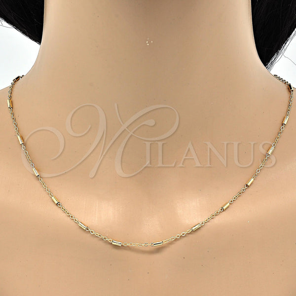 Gold Filled Necklace — Basic Necklace Polished 04. 02 MM Thickness 18 — alternate product view — SKU 118505 | Oro Laminado collar — básico Necklace pulido 04. 02 MM Thickness 18 — SKU 118505