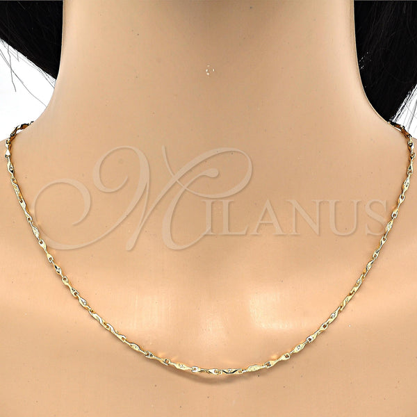 Gold Filled Necklace — Basic Necklace Polished 04. 02 MM Thickness 18 — alternate product view — SKU 118506 | Oro Laminado collar — básico Necklace pulido 04. 02 MM Thickness 18 — SKU 118506