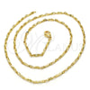 Oro Laminado Basic Necklace, Gold Filled Style Polished, Golden Finish, 04.318.0005.18 (02 MM Thickness, 18 Inches Length)