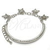 Rhodium Gold Filled Charm Bracelet, Butterfly and Hollow Design, Diamond Cutting Finish, Rhodium Finish, 03.63.1816.2.08 (05 MM Thickness, 8 Inches Length)