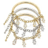 Rhodium Gold Filled Charm Bracelet, Little Girl and Little Boy Design, Diamond Cutting Finish, Rhodium Finish, 03.63.1819.2.08 (05 MM Thickness, 8 Inches Length)