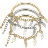 Rhodium Gold Filled Charm Bracelet, Hollow Design, Diamond Cutting Finish, Rhodium Finish, 03.63.1822.2.08 (05 MM Thickness, 8 Inches Length)