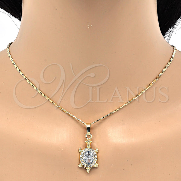 Gold Filled Ring — Earring and Pendant Adult Set Turtle Design with — alternate product view — SKU 118550 | Oro Laminado anillo — Earring and Pendant Adult Set Turtle diseño with — SKU 118550