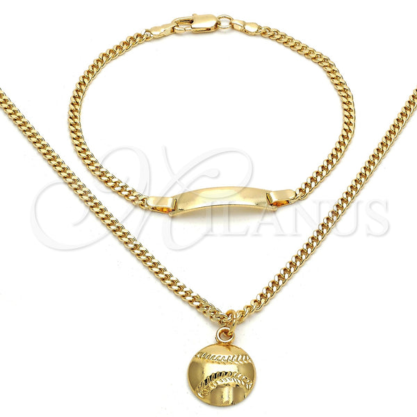 Gold Filled Ring — Necklace and Earring Miami Cuban Design Polished 06.63. — main product view — SKU 118556 | Oro Laminado anillo — Necklace and Earring Miami Cuban diseño pulido 06.63. — SKU 118556