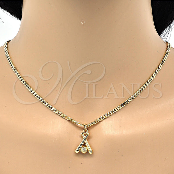 Gold Filled Ring — Earring and Pendant Children Set Ball and Miami — alternate product view — SKU 118561 | Oro Laminado anillo — Earring and Pendant Children Set Ball and Miami — SKU 118561