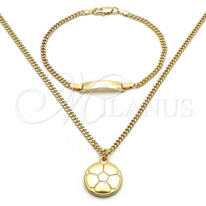 Gold Filled Ring — Necklace and Earring Ball and Miami Cuban Design — main product view — SKU 118564 | Oro Laminado anillo — Necklace and Earring Ball and Miami Cuban diseño — SKU 118564