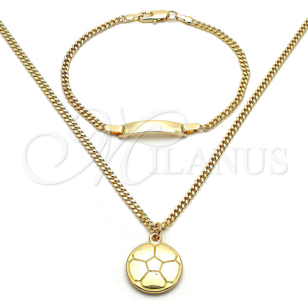 Gold Filled Ring — Necklace and Earring Ball and Miami Cuban Design — main product view — SKU 118564 | Oro Laminado anillo — Necklace and Earring Ball and Miami Cuban diseño — SKU 118564