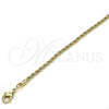 Oro Laminado Basic Bracelet, Gold Filled Style Rope Design, Polished, Golden Finish, 04.213.0105.07 (03 MM Thickness, 7 Inches Length)