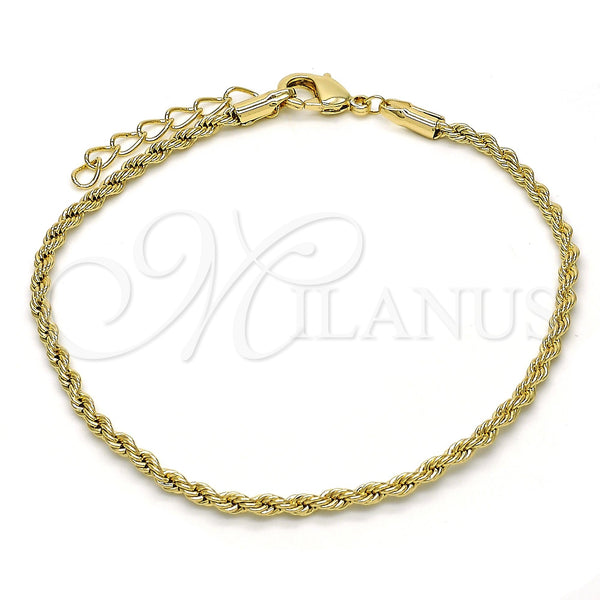 Gold Filled Bracelet — Basic Bracelet Rope Design Polished 04. 03 MM — main product view — SKU 118565 | Oro Laminado brazalete — básico Bracelet Rope diseño pulido 04. 03 MM — SKU 118565