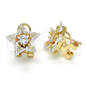 Gold Filled Ring — Stud Earring Star Design with White Cubic Zirconia — main product view — SKU 118590 | Oro Laminado anillo — Stud Earring estrella diseño with blanco Cubic Zirconia — SKU 118590