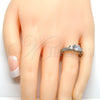 Rhodium Gold Filled Multi Stone Ring, with White Cubic Zirconia, Polished, Rhodium Finish, 01.94.0002.1.07 (Size 7)
