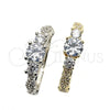 Rhodium Gold Filled Multi Stone Ring, with White Cubic Zirconia, Polished, Rhodium Finish, 01.94.0002.1.07 (Size 7)