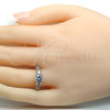 Rhodium Gold Filled Multi Stone Ring, with White Cubic Zirconia, Polished, Rhodium Finish, 01.94.0002.1.08 (Size 8)