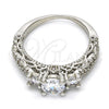 Rhodium Gold Filled Multi Stone Ring, with White Cubic Zirconia, Polished, Rhodium Finish, 01.94.0002.1.08 (Size 8)