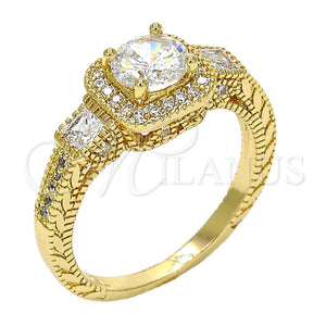 Gold Filled Ring — Multi Stone Ring with White Cubic Zirconia and — main product view — SKU 118735 | Oro Laminado anillo — Multi Stone Ring with blanco Cubic Zirconia and — SKU 118735