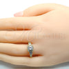 Oro Laminado Multi Stone Ring, Gold Filled Style with White Cubic Zirconia and White Micro Pave, Polished, Golden Finish, 01.94.0005.08 (Size 8)