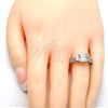 Rhodium Gold Filled Multi Stone Ring, with White Cubic Zirconia, Polished, Rhodium Finish, 01.94.0006.1.07 (Size 7)