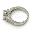 Rhodium Gold Filled Multi Stone Ring, with White Cubic Zirconia, Polished, Rhodium Finish, 01.94.0006.1.07 (Size 7)