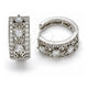 White Gold Filled Huggie Hoop, with White Cubic Zirconia, Polished, Rhodium Finish, 02.210.0084.7.15