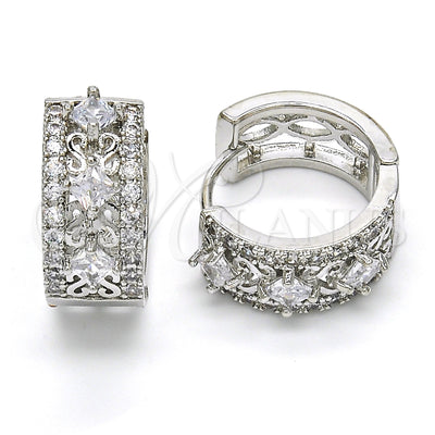 Rhodium Gold-Filled Hoop Earrings 02.210.0091.15 — main product image — SKU 118792 | Argollas de Oro Laminado con Rodio 02.210.0091.15 — imagen principal del producto — SKU 118792
