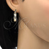 Oro Laminado Small Hoop, Gold Filled Style Greek Key Design, Polished, Golden Finish, 02.261.0012.20