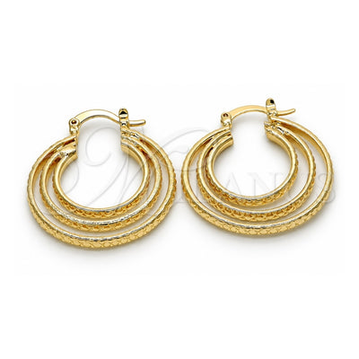 Oro Laminado Medium Hoop, Gold Filled Style Polished, Golden Finish, 02.261.0019.30