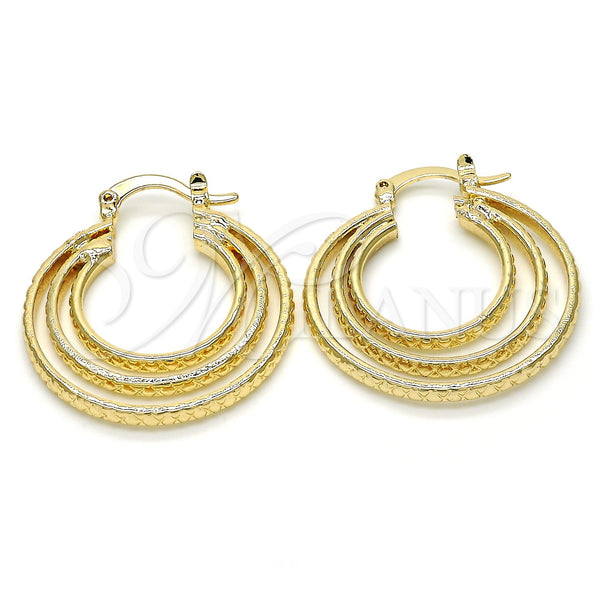 Gold Filled Hoop Earrings — Medium Hoop Polished 02. — main product view — SKU 118846 | Oro Laminado aretes de aro — Medium Hoop pulido 02. — SKU 118846