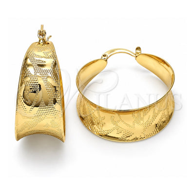 Oro Laminado Medium Hoop, Gold Filled Style Polished, Golden Finish, 02.261.0021.30