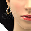 Oro Laminado Small Hoop, Gold Filled Style Twist Design, Polished, Golden Finish, 02.261.0032.25