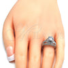 Rhodium Gold Filled Multi Stone Ring, with White Cubic Zirconia, Polished, Rhodium Finish, 01.284.0018.1.07 (Size 7)