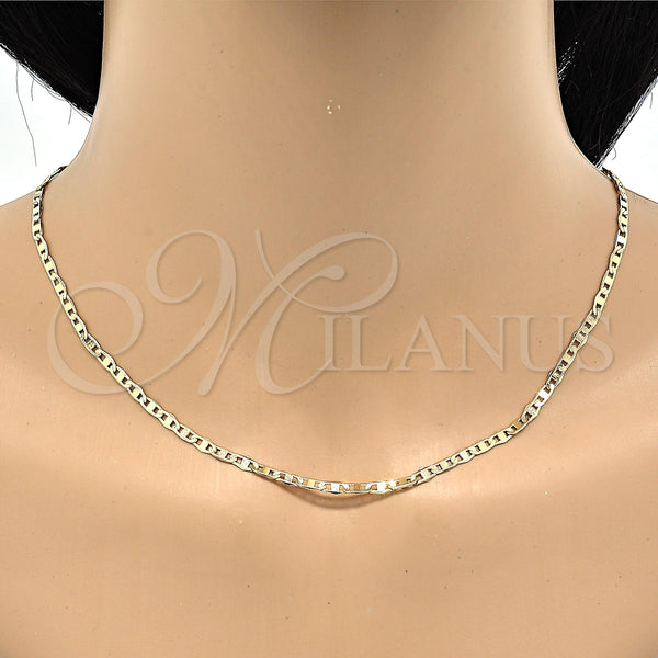 Gold Filled Necklace — Basic Necklace Mariner Design Polished 04. 02 MM — alternate product view — SKU 118907 | Oro Laminado collar — básico Necklace Mariner diseño pulido 04. 02 MM — SKU 118907