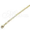 Oro Laminado Basic Necklace, Gold Filled Style Mariner Design, Polished, Golden Finish, 04.213.0030.22 (02 MM Thickness, 22 Inches Length)