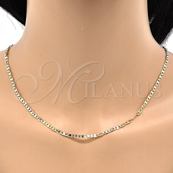 Gold Filled Necklace — Basic Necklace Mariner Design Polished 04. 02 MM — alternate product view — SKU 118908 | Oro Laminado collar — básico Necklace Mariner diseño pulido 04. 02 MM — SKU 118908