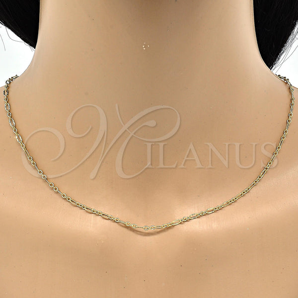 Gold Filled Necklace — Basic Necklace Diamond Cutting 04. 02 MM Thickness — alternate product view — SKU 118910 | Oro Laminado collar — básico Necklace Diamond Cutting 04. 02 MM Thickness — SKU 118910