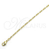 Oro Laminado Basic Necklace, Gold Filled Style Diamond Cutting Finish, Golden Finish, 04.213.0088.20 (02 MM Thickness, 20 Inches Length)