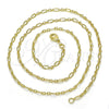 Oro Laminado Basic Necklace, Gold Filled Style Diamond Cutting Finish, Golden Finish, 04.213.0088.20 (02 MM Thickness, 20 Inches Length)