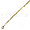 Oro Laminado Basic Necklace, Gold Filled Style Mariner Design, Polished, Golden Finish, 04.213.0107.20 (04 MM Thickness, 20 Inches Length)