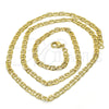Oro Laminado Basic Necklace, Gold Filled Style Mariner Design, Polished, Golden Finish, 04.213.0107.20 (04 MM Thickness, 20 Inches Length)