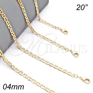 Gold Filled Necklace — Basic Necklace Mariner Design Polished 04. 04 MM — main product view — SKU 118917 | Oro Laminado collar — básico Necklace Mariner diseño pulido 04. 04 MM — SKU 118917
