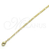Oro Laminado Basic Anklet, Gold Filled Style Figaro Design, Polished, Golden Finish, 04.213.0110.10 (03 MM Thickness, 10 Inches Length)