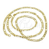 Oro Laminado Basic Necklace, Gold Filled Style Figaro Design, Polished, Golden Finish, 04.213.0110.24 (03 MM Thickness, 24 Inches Length)
