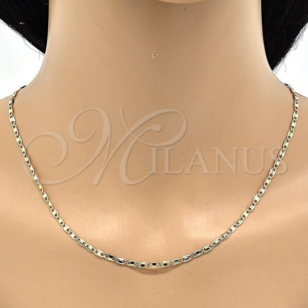 Gold Filled Necklace — Basic Necklace Polished 04. 03 MM Thickness 24 — alternate product view — SKU 118938 | Oro Laminado collar — básico Necklace pulido 04. 03 MM Thickness 24 — SKU 118938