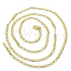 Oro Laminado Basic Necklace, Gold Filled Style Polished, Golden Finish, 04.213.0070.24 (03 MM Thickness, 24 Inches Length)