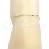 Oro Laminado Basic Anklet, Gold Filled Style Polished, Golden Finish, 04.213.0096.10 (02 MM Thickness, 10 Inches Length)